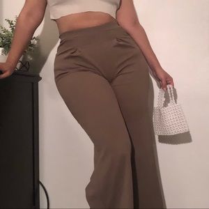 Camel Bell Bottom Pants ✨